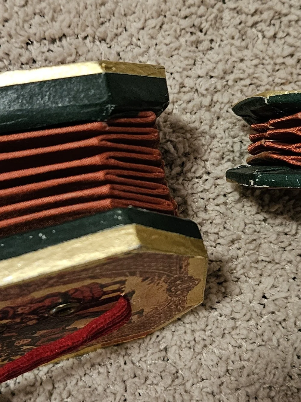 Two Vintage (1950-60) Christmas Accordions.  Not A Childs toy. Christmas Decor.